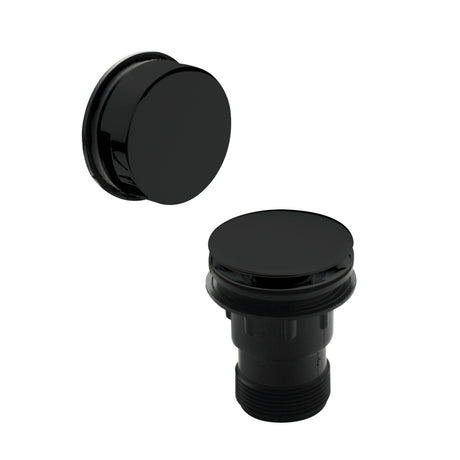 Nuie Easyclean Push Button Minimalist Bath Waste & Overflow E427 Matt Black_1