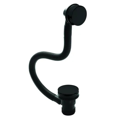 Nuie Push Button Inset Bath Waste & Overflow Matt Black E427E