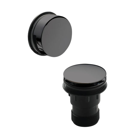 Nuie Easyclean Push Button Minimalist Bath Waste & Overflow E727 Brushed Pewter