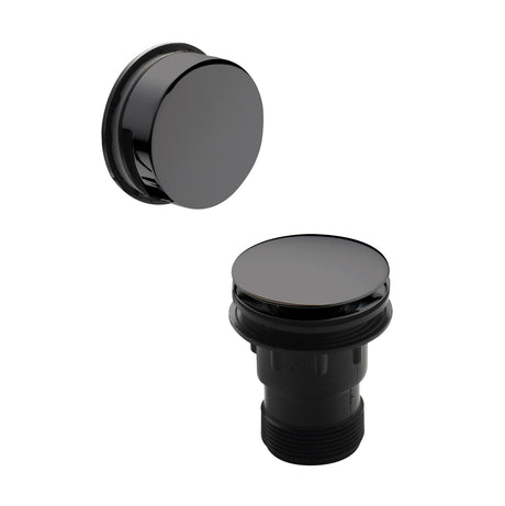 Nuie Push Button Inset Bath Waste & Overflow Brushed Pewter E727E