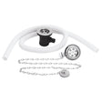 Nuie Extended Retainer Bath Waste With Overflow - Brass Plug & Link Chain Chrome EA329