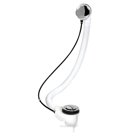 Nuie Round Extended Bath Pop-up Waste & Overflow Chrome EA333