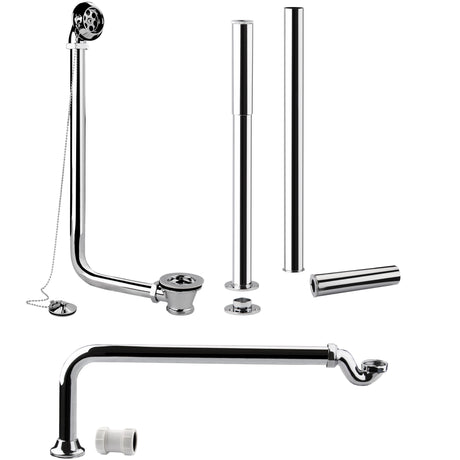 Hudson Reed Roll Top Bath Pack Chrome EA368