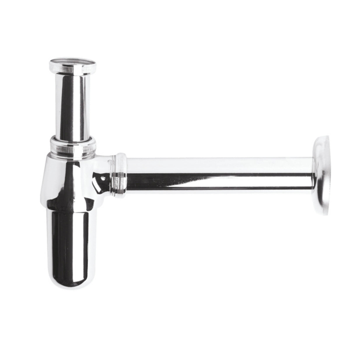 Nuie Round Bottle Trap with 190mm Extension Tube Chrome EA370