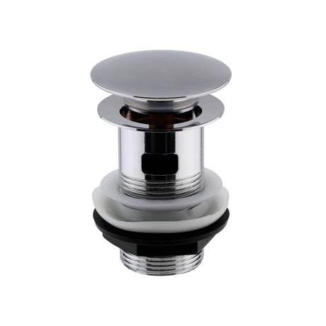 Nuie Push Button Basin Waste Slotted Chrome EK303