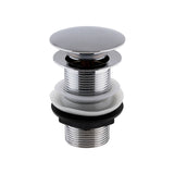 Nuie Push Button Basin Waste Unslotted Chrome EK304
