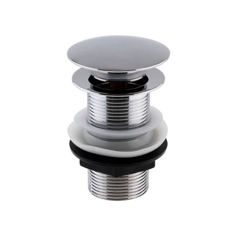 Nuie Push Button Basin Waste Unslotted Chrome EK304