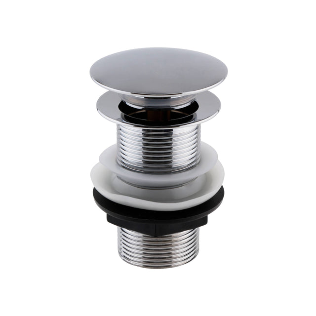 Nuie Push Button Basin Waste Unslotted Chrome EK304