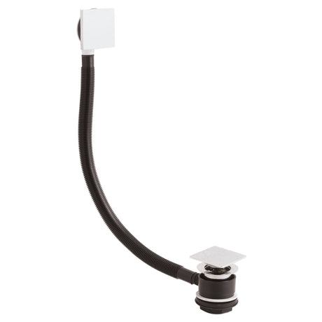 Nuie Square Push Button Bath Waste & Overflow Chrome EK308