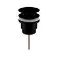 Nuie Push Button Basin Waste Slotted & Unslotted EK410 Matt Black