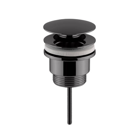 Nuie Push Button Basin Waste Slotted & Unslotted EK710 Brushed Pewter