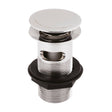 Nuie Push Button Stainless Steel Basin Waste Slotted Chrome ER07
