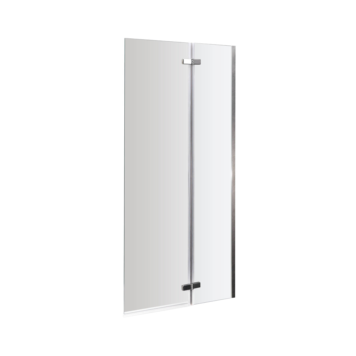 Nuie Square Fixed Bath Screen With Hinge - 5mm Glass (H1400 x W750-760mm) ERSS1
