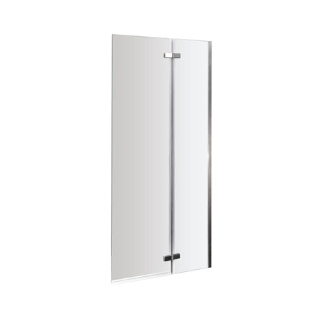 Nuie Square Fixed Bath Screen With Hinge - 5mm Glass (H1400 x W750-760mm) ERSS1