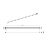 Hudson Reed Wetroom Screen Flat Support Bar Chrome FIX030 LD