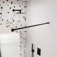 Hudson Reed Wetroom Screen Flat Support Bar Matt Black FIX040 LS