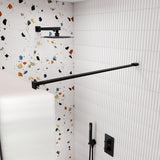 Hudson Reed Wetroom Screen Flat Support Bar Matt Black FIX040 LS