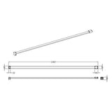 Nuie Wetroom Screen Additional Support Bar Brushed Pewter FIX027 LD