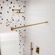 Hudson Reed Wetroom Screen Flat Support Bar Brushed Brass FIX080 LS