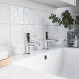 Nuie Series Two Basin Pillar Taps Chrome FJ311 LS