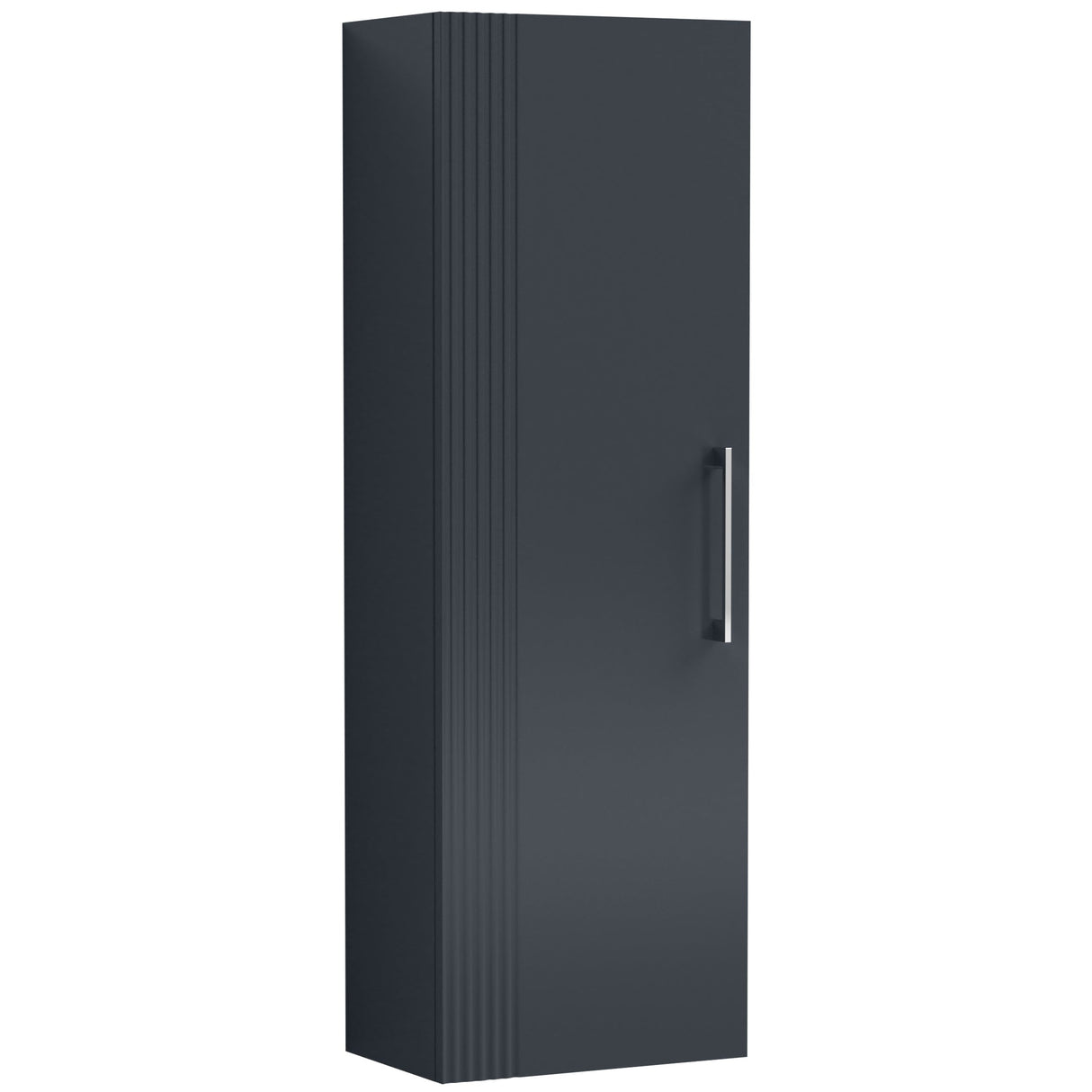 Nuie Deco 1 Door Wall Hung Tall Storage Unit W400mm Soft Black FLT1462
