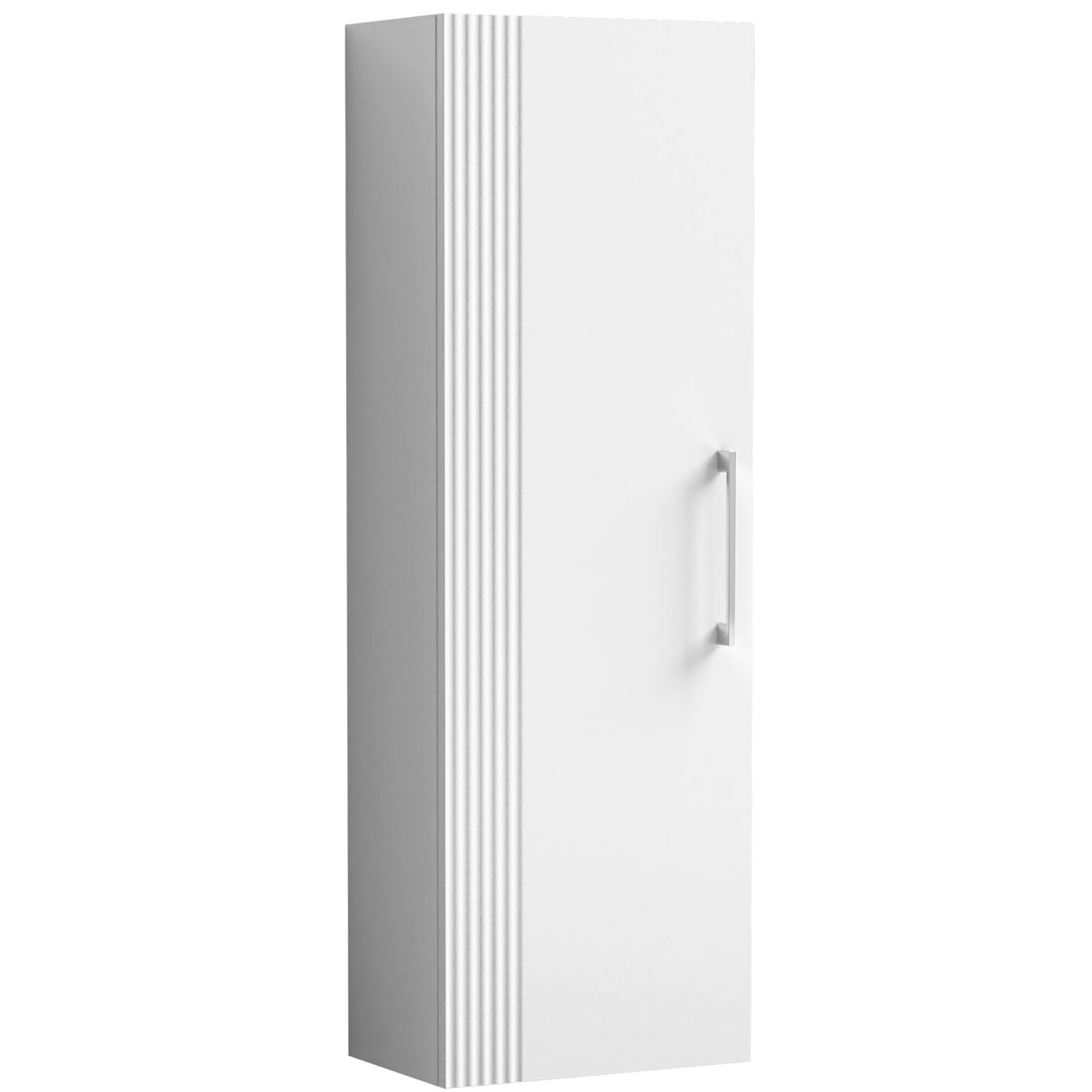 Nuie Deco 1 Door Wall Hung Tall Storage Unit W400mm Satin White FLT162