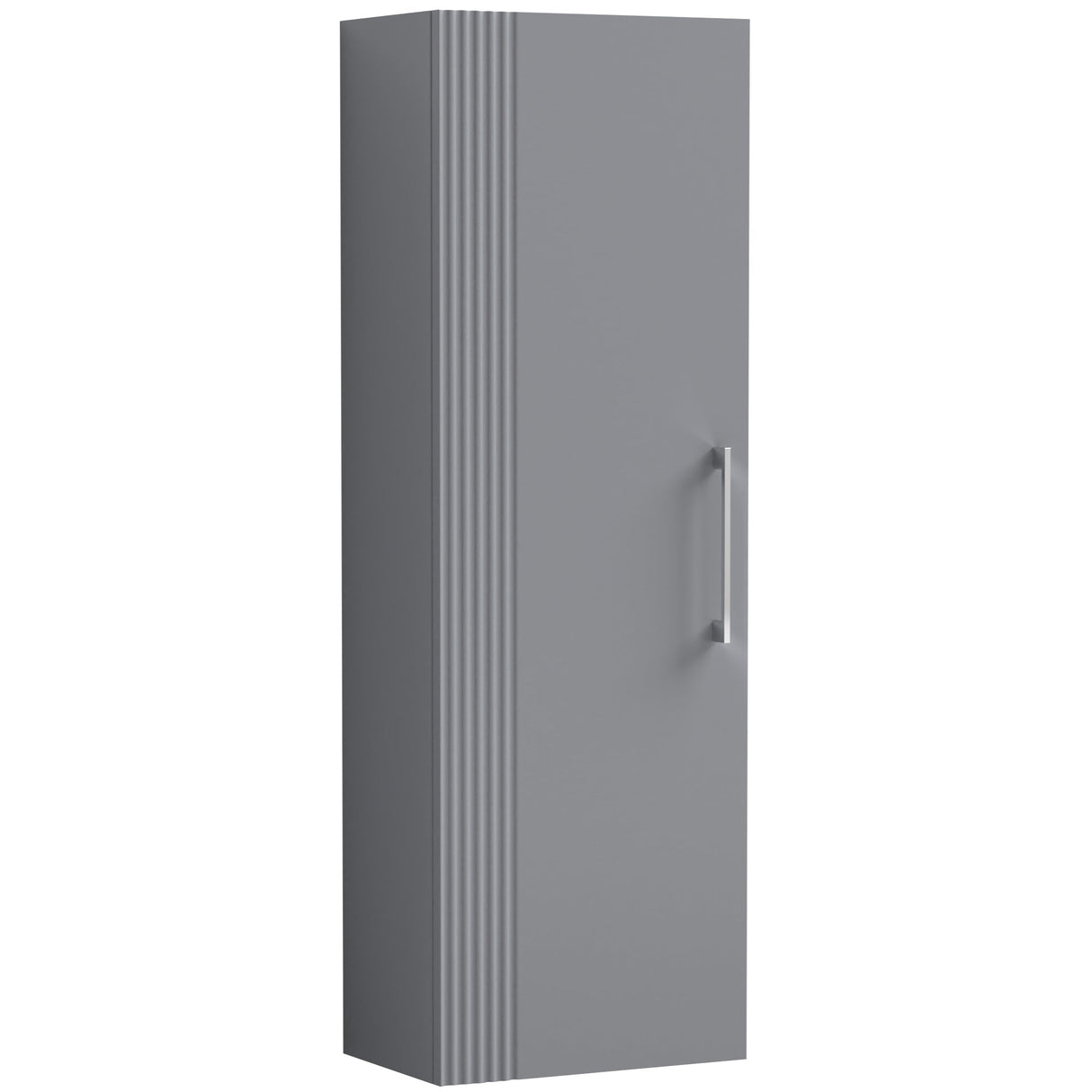 Nuie Deco 1 Door Wall Hung Tall Storage Unit W400mm Satin Grey FLT262