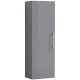 Nuie Deco 1 Door Wall Hung Tall Storage Unit W400mm Satin Grey FLT262