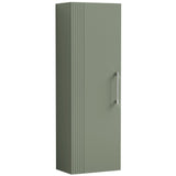 Nuie Deco 1 Door Wall Hung Tall Storage Unit W400mm Satin Green FLT862