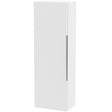 Hudson Reed Fluted 1 Door Wall Mounted Tallboy Storage Unit W400 x D253mm Satin White FLU162
