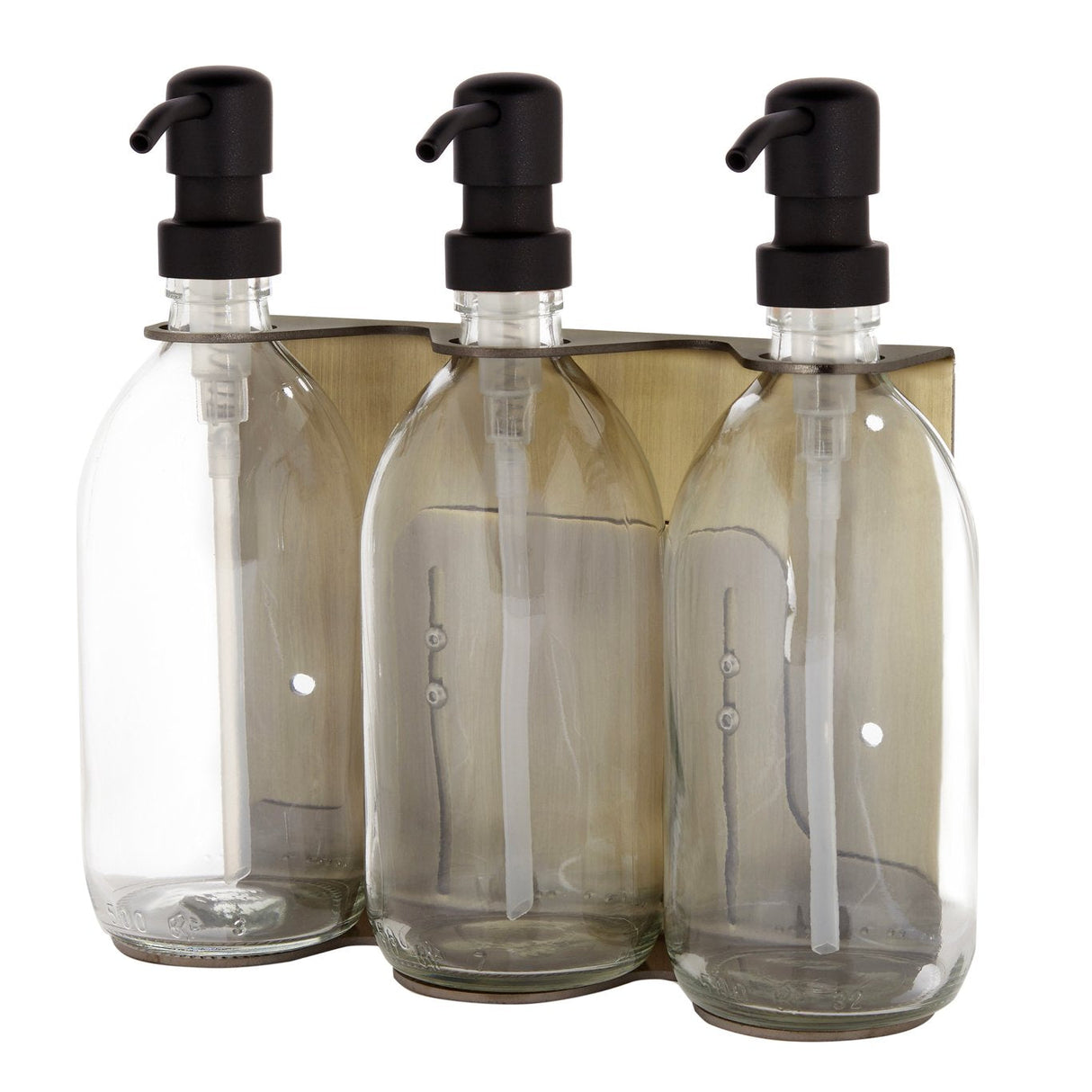 Gold Triple Wall Mounted Soap Dispenser
