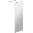 Hudson Reed 8mm Freestanding Wetroom Screen With Arms Chrome GPAF070
