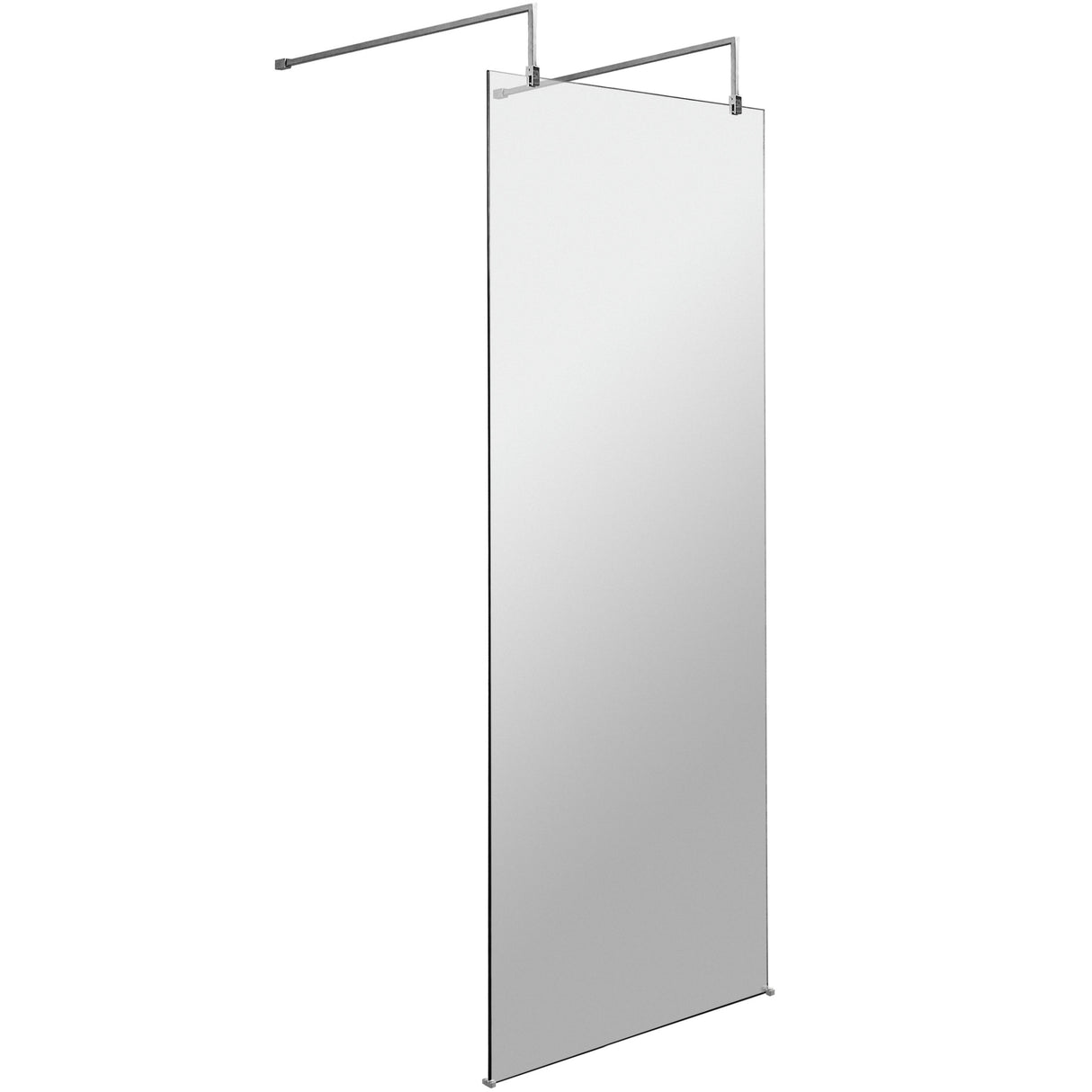 Hudson Reed 8mm Freestanding Wetroom Screen With Arms Chrome GPAF070