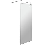 Hudson Reed 8mm Freestanding Wetroom Screen With Arms Chrome GPAF070