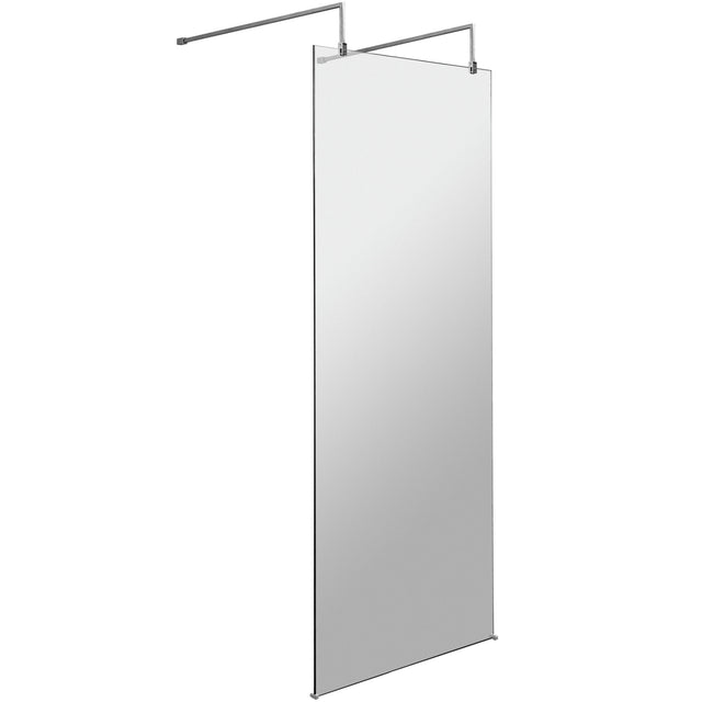 Hudson Reed 8mm Freestanding Wetroom Screen With Arms Chrome GPAF070