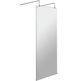 Hudson Reed 8mm Freestanding Wetroom Screen With Arms Chrome GPAF080