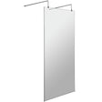 Hudson Reed 8mm Freestanding Wetroom Screen With Arms Chrome GPAF090