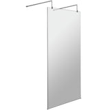 Hudson Reed 8mm Freestanding Wetroom Screen With Arms Chrome GPAF090