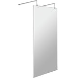 Hudson Reed 8mm Freestanding Wetroom Screen With Arms Chrome GPAF10