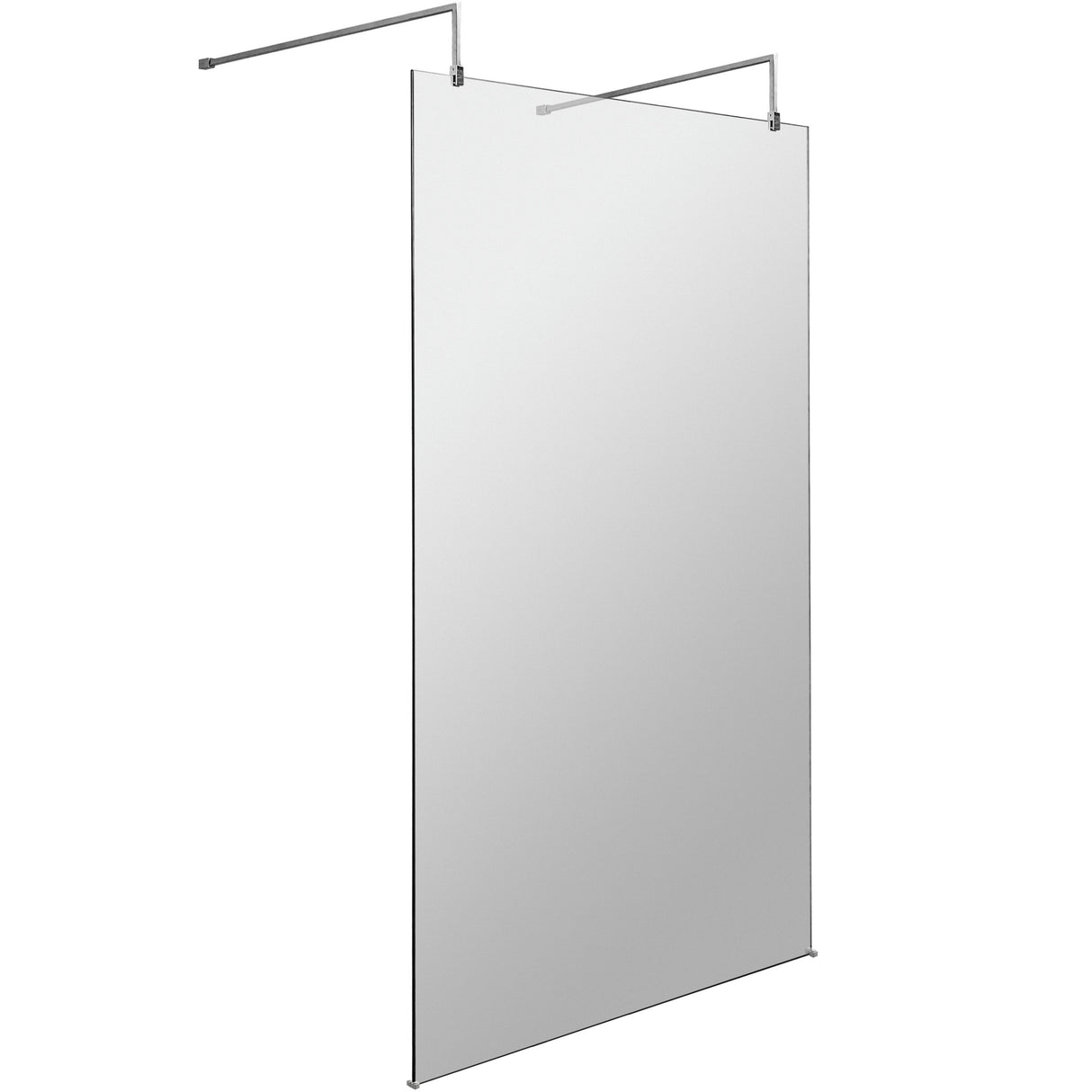 Hudson Reed 8mm Freestanding Wetroom Screen With Arms Chrome GPAF11