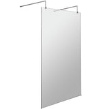 Hudson Reed 8mm Freestanding Wetroom Screen With Arms Chrome GPAF12
