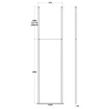Hudson Reed 8mm Freestanding Wetroom Screen With Ceiling Posts Chrome GPCP070 LD