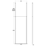 Hudson Reed 8mm Freestanding Wetroom Screen With Ceiling Posts Chrome GPCP080 LD