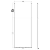 Hudson Reed 8mm Freestanding Wetroom Screen With Ceiling Posts Chrome GPCP11 LD