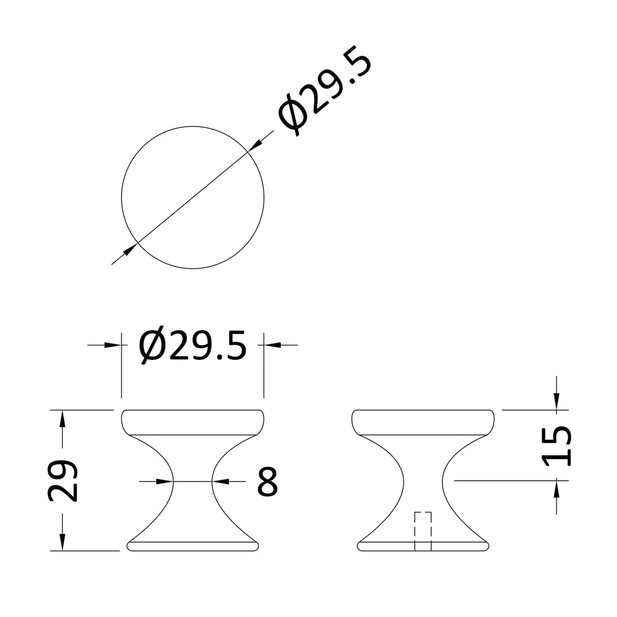 Nuie Door Knob Chrome H113 LD
