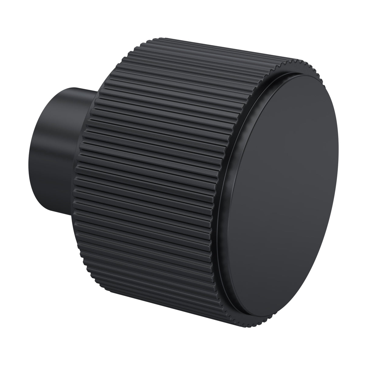 Nuie Fluted Door Knob Matt Black H217