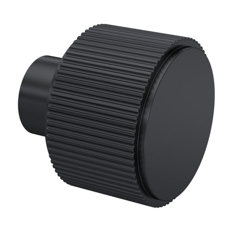Nuie Fluted Door Knob Matt Black H217