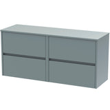 Nuie Havana 1200mm Wall Hung 4 Drawer Countertop Vanity Unit Coastal Grey HAV2304W2