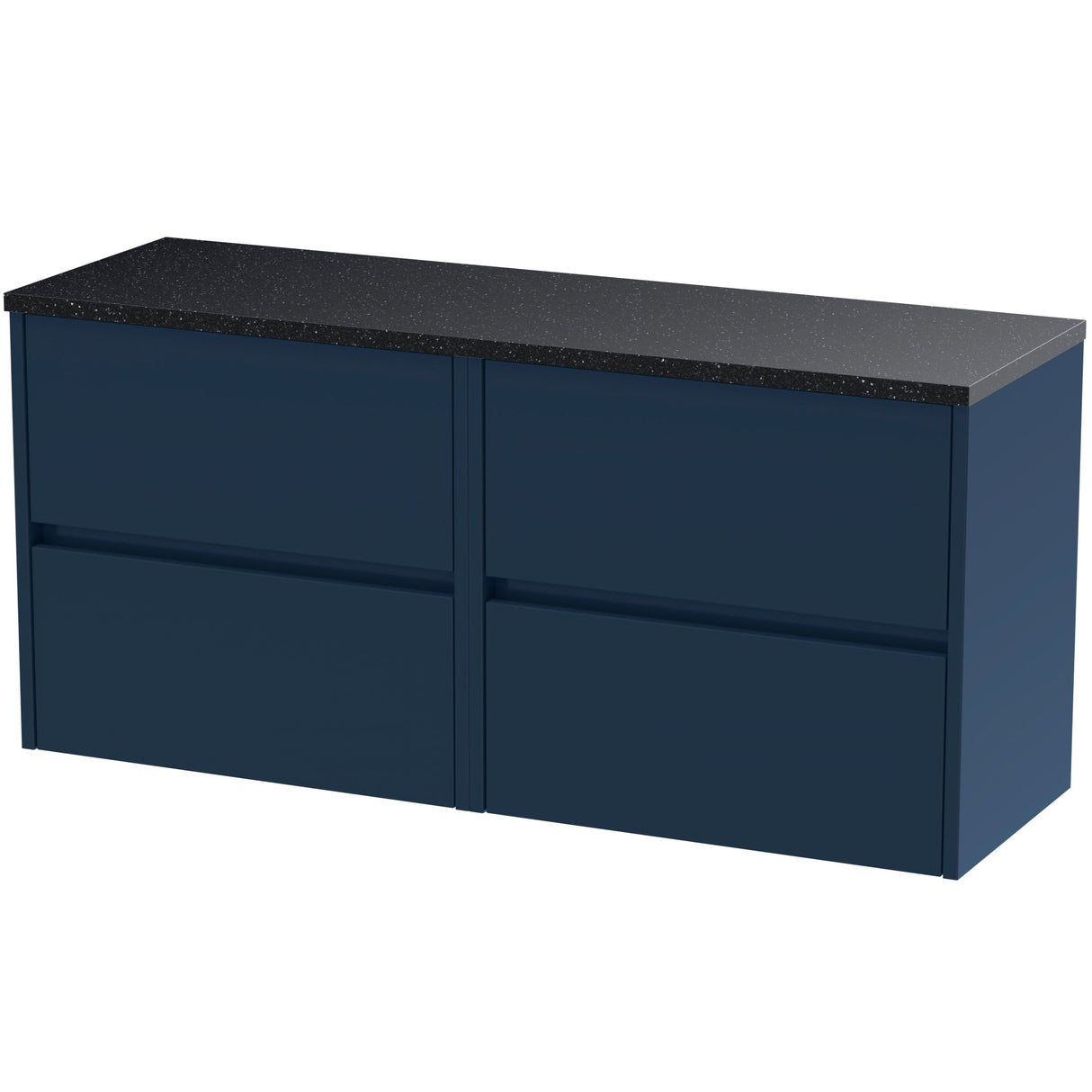 Nuie Havana 1200mm Wall Hung 4 Drawer Countertop Vanity Unit Midnight Blue HAV2904LSB2
