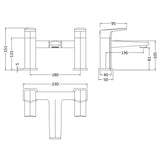 Nuie Hardy Bath Filler Tap Chrome HDY303 LD